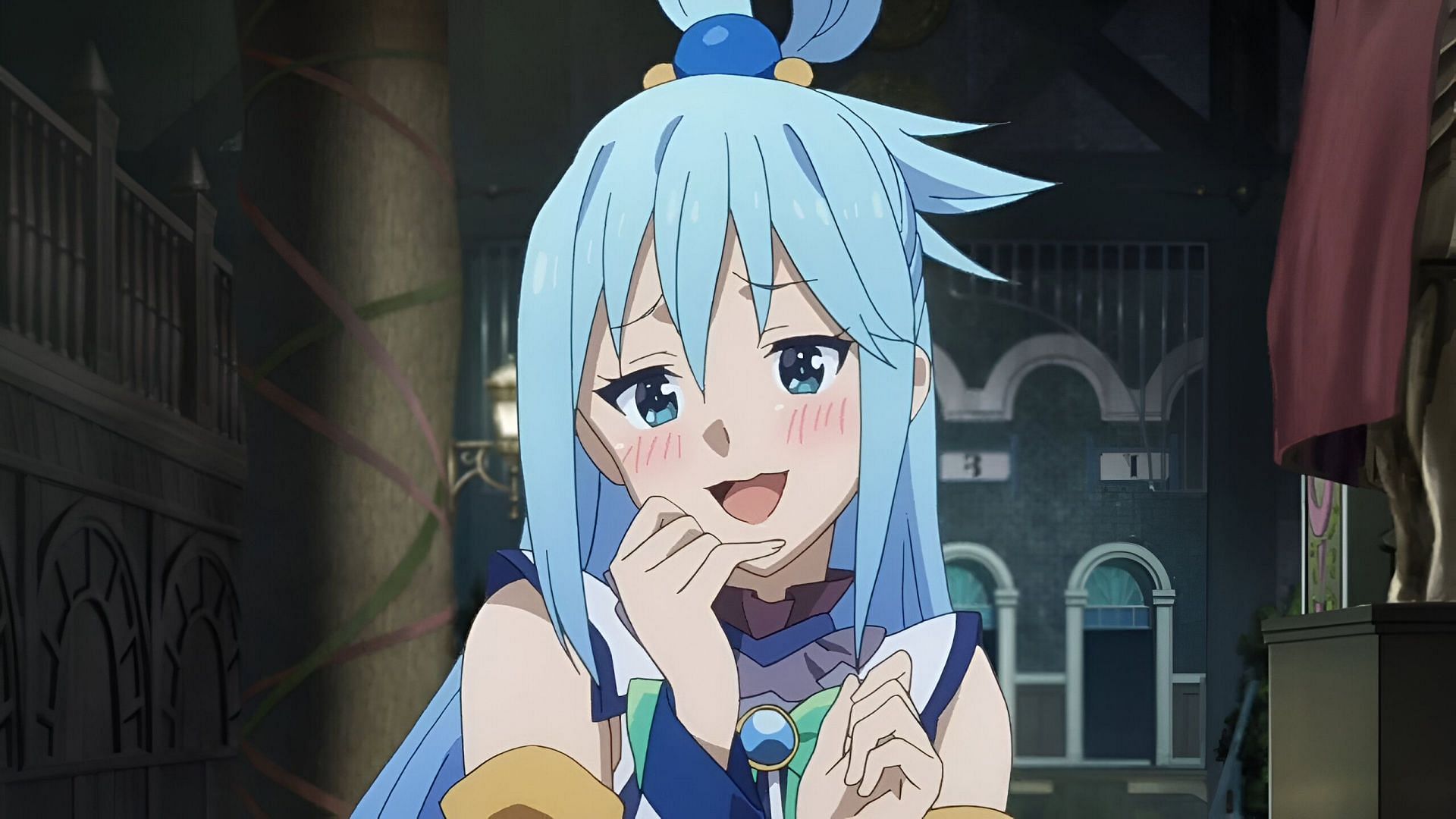 One of the Isekai anime characters, Aqua (Image via Studio Deen)